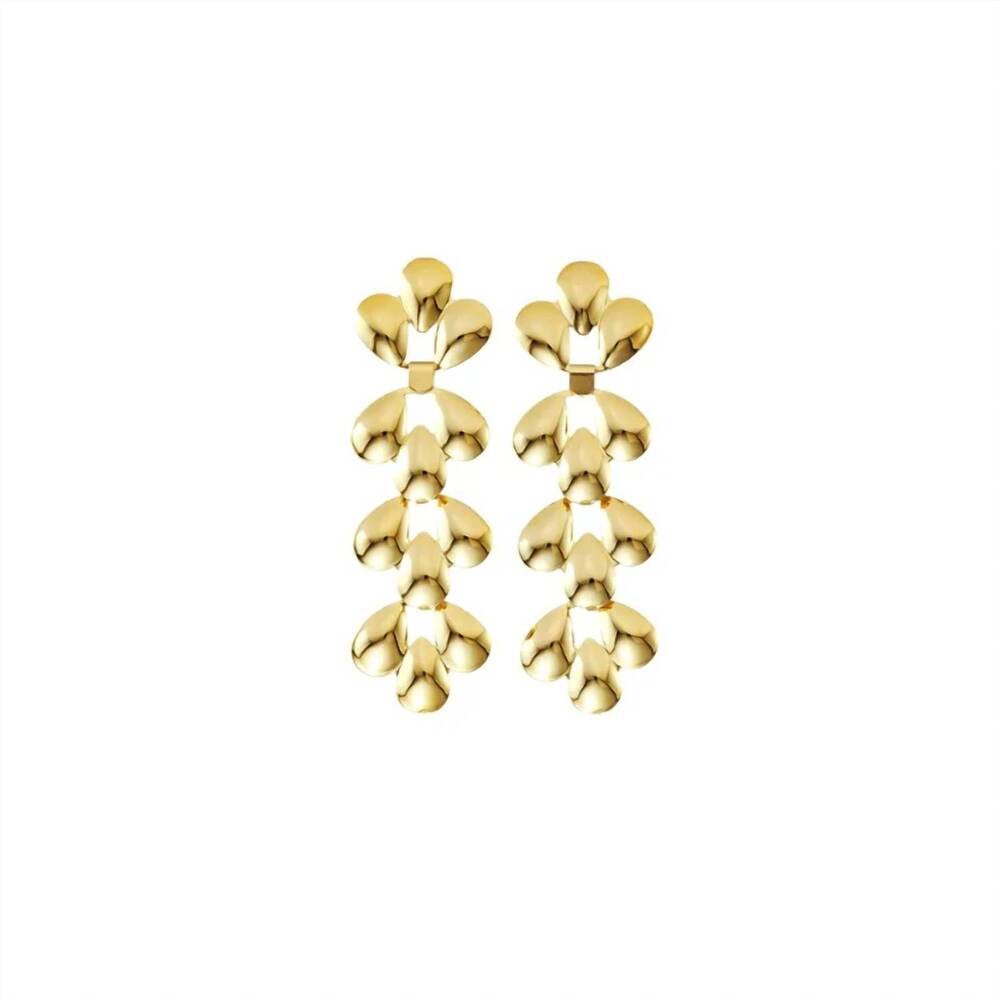 NEW SHEILA FAJL women's lynn earrings in shiny gold